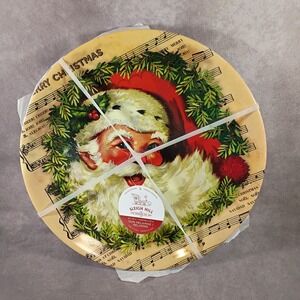 Sleigh Hill Vintage Santa 12" Melamine Dinner Plate Set of 6 NEW Christmas